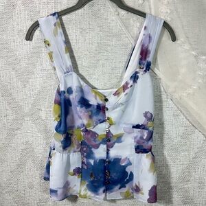 Bailey 44 Madeline chiffon floral bustier top size S